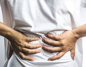 patient suffering with back pain